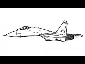 How To Draw A Fighter Jet - Sukhoi SU-27 Flanker