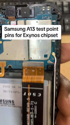 Samsung A13 test point pins for #exynos #chipset #zebroon #testpoint