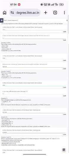 IIT Madras # MLP Week 5 Graded Assignment #learning