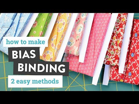 How to Make Bias Binding (Bias Tape) - Two Easy Methods