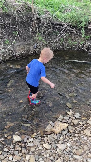 Exploring creeks was my childhood! Hoping it will rub off on him so we can do more adventures! #boys #exploring