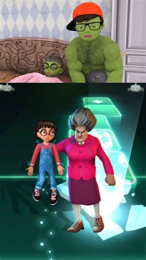 Scary Teacher Coffin Dance 😱 Tiles Hop Madness! #shorts