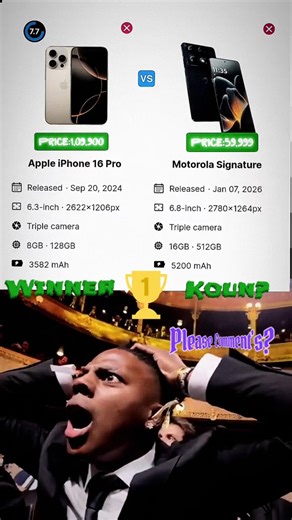 iPhone 16 Pro vs Motorola Signature: Which is Better?