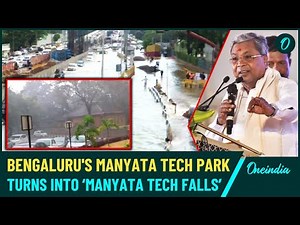 Shocking Bengaluru Video: Manyata Tech Park Into Water Fall, Techies Stuck For Hrs. Amid Severe Rain