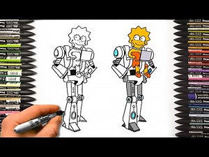 Drawing Lisa: Fortnite | The Simpsons