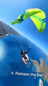 Richard Dolan demostrating how to do and recover fully accelerated asymmetric collapse (flying Kona 3) 1. Go full bar and make sure your speed bar is even, this should be sorted before you even take off! 2. Locate all of the A-risers on one side of the glider with your palm facing out in front of you. Reach up above the maillons for a bigger collapse (gloves recommended!). 3. Roll your hand forward and pull down hard until you feel the pressure disappear from the risers and the glider collapses.