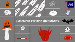 Halloween Cartoon Animations for After Effects