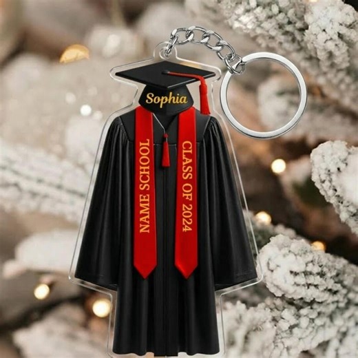 Personalized Graduation Acrylic Keychain Class of 2026, Custom Name Grad Gift, College High School Keepsake, Student Gift, 2D Flat - Etsy