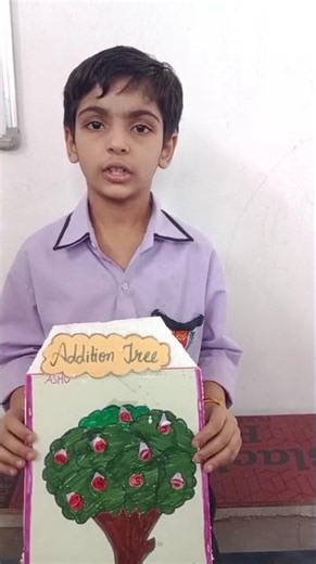 Magic tree helping grade 1 students to solve maths