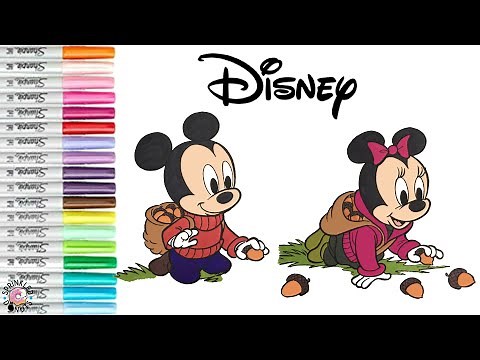 Disney Babies Coloring Book Pages Minnie Mouse Mickey Mouse Donald Duck and Pluto