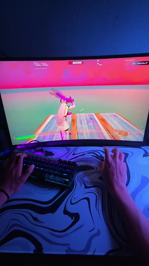 freebuilding with apex pro mini on sunset map😍 #freebuild #apexpromini #keyboard #solobuild #fortnite
