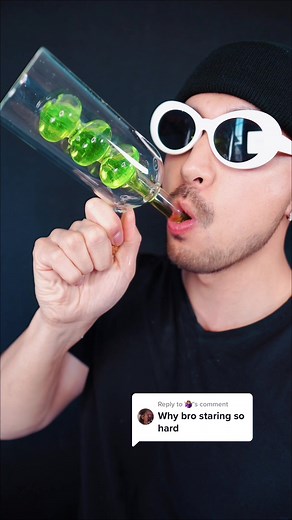 Replying to @🤷🏽‍♀️ No look 👁️👁️ #asmr #drink #fypシ