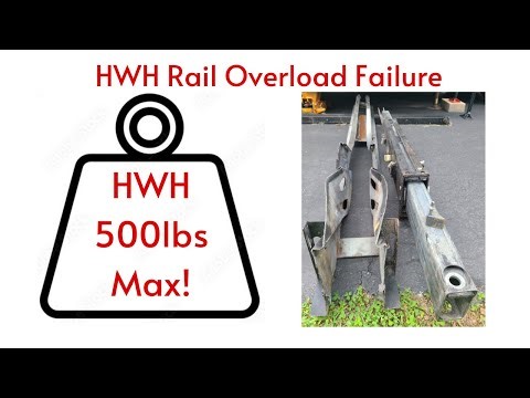 HWH SpaceMaker Winnebago Store More Flat Floor Rail Failure Due to Overloading. Note 500lb Limit