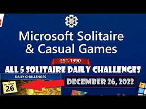 Microsoft Solitaire Collection / Solitaire & Casual Games | Daily Challenges December 26, 2022