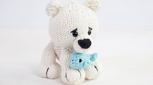 Knitted Polar Bear by Megan Kreiner