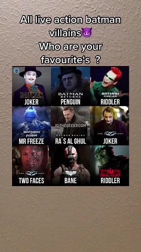 All Live Action Batman Villains