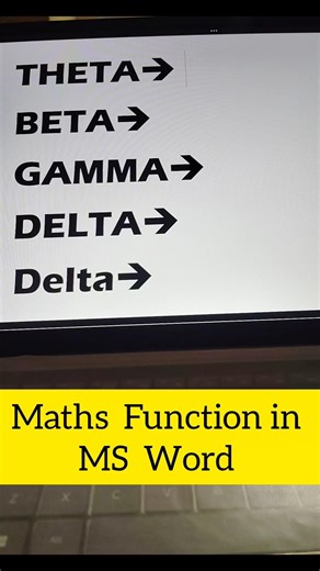 Maths Function in MS Word.🧮 #trending #computer