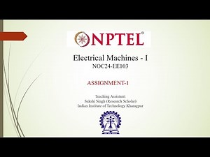 NPTEL Electrical Machines-1 Assignment-1