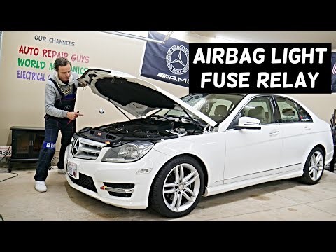 MERCEDES W204 Airbag Light Fuse Relay Location Replacement C250 C300 C180 C200 C220 C280 C320 C350 C