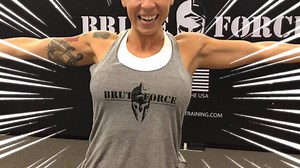 7.5K views · 46 reactions | Women’s BRUTE FORCE BASIC Tanks Re-Released! This time in 3 Colors. It makes Amy do cartwheels! ▪️20% OFF NOW ▪️ CHECK IT OUT▪️ https://bruteforcetraining.com/collections/apparel/products/brute-force-womens-basic-racerback | Brute Force Training | Facebook