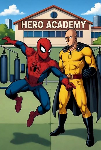 Saitama vs spiderman #aiartwork #saitamabattlegrounds #comicbooks #saitama #beta #spiderman #AI #SpidemanAi | BosS BossinG