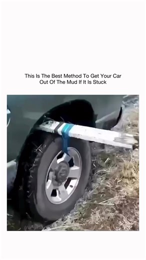 globalreel.lio on Instagram: "Most drivers have NO idea this simple trick can save them when their car is completely stuck in mud 🚙💡 When a tire spins in mud, it loses all traction because the ground underneath becomes soft, slick, and unable to grip the rubber. That’s why drivers stay trapped, no matter how hard they accelerate. This method changes everything. By fastening a sturdy plank or board to the wheel, you instantly create an extended surface that bites into the ground. As the tire ro