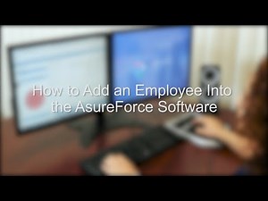 AsureForce software: Add an Employee