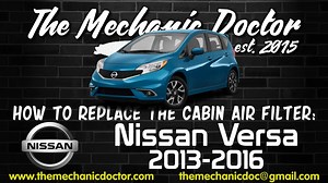 How to replace the cabin air filter : Nissan Versa 2013, 2014, 2015, 2016