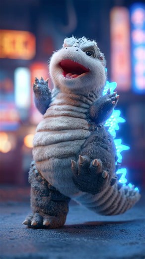 He Thinks He's Scary! 🦖 Meet Baby Godzilla #shorts