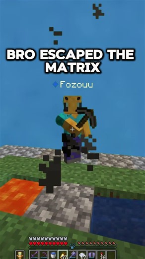 BRO ESCAPED THE MATRIX.. #minecraft #shorts #short