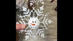 Dollar Tree Snowman Snowflake Ornament #christmasinjuly | Creating Through Chaos