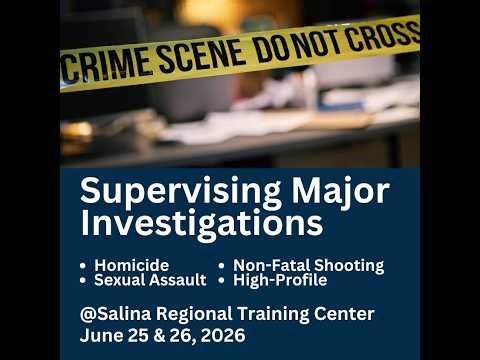 Criminal Investigation—Supervising Major Cases (Salina, Kansas)