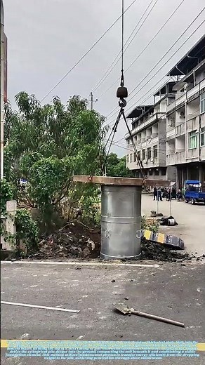 Gravity Pile Driving: The Controlled Impact of a Free-Falling Mass