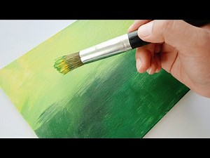 How to paint a Spring Landscape / Acrylic Painting Techniques