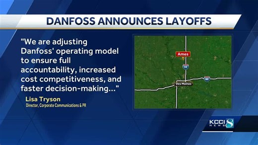 Danfoss announces 40 layoffs at Ames facility