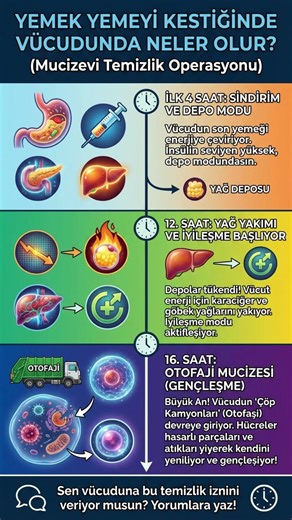 16 Saat Aç Kalırsan Vücudunda Ne Olur? #sağlıklıbeslenme #oruç #diyet