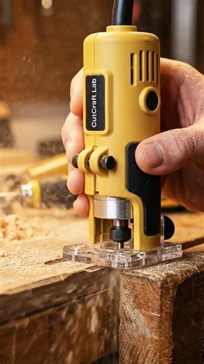Mini Trim Router 🔥 Tiny Tool, Clean Edges #minitrimrouter #woodworking #diytools #tool