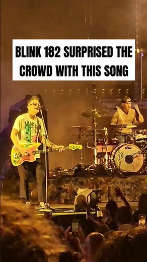 Blink 182 Surprised The Audience With This Song🤘 #blink182 #markhoppus