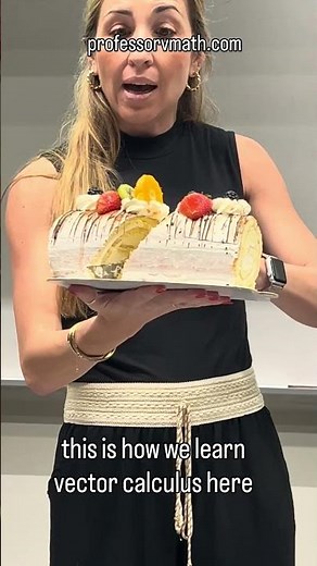 My Calc 3 Students Wait All Semester for Surface Integral Cake Day 🍰
