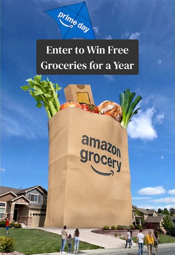 Get that big deal feeling with free groceries for a year 🥫 Enter for your chance to win through June 22 at the link in bio. No purchase? NBD! #PrimeDay NO PURCHASE NECESSARY. 18 . See rules. Winners pay taxes.