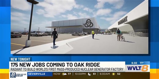World’s first mass-produced nuclear generator factory to be located in Oak Ridge, create 175 jobs