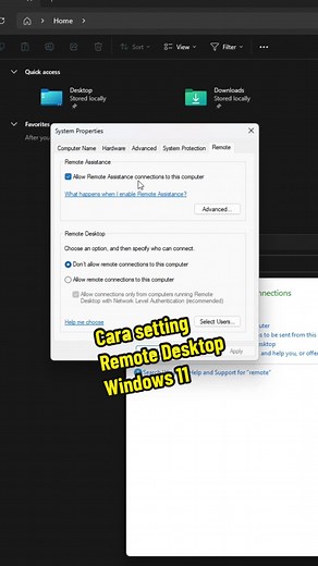 Cara Setting Remote Desktop di Windows 11