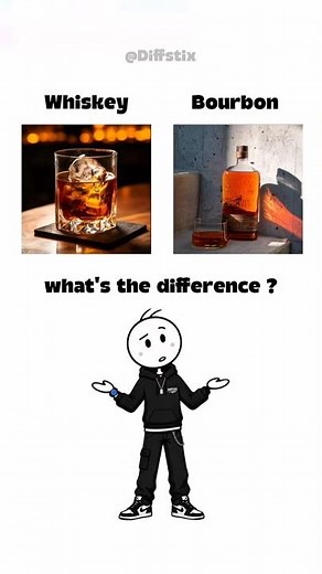 All bourbon is whiskey, not all whiskey is bourbon. Here's why 🥃 #WhiskeyVsBourbon #DrinkFacts
