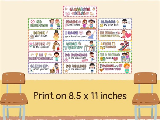 Pastel Retro Classroom Rules Posters Printable Groovy Rules Display Posters Retro Classroom Management Pastel Classroom Rules Sign Designs - Etsy Australia