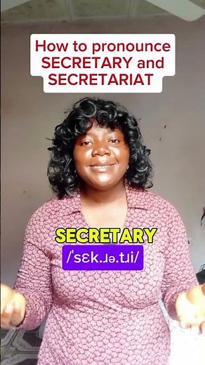 How to pronounce SECRETARY and SECRETARIAT. #ielts #office #learnenglish #vocabulary #pronunciation