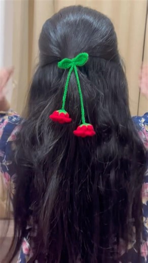 Crochet hair tie 😍 #crocheting #creative #crochet #viral