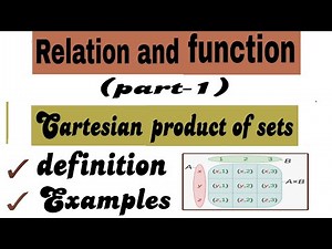 Relation and function|Cartesian product of sets|definition & examples.|@vmatics444