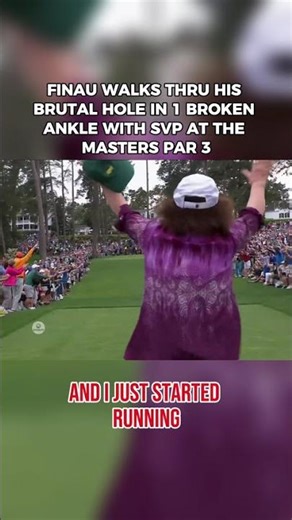 Tony Finau Dislocates His Ankle Celebrating a Hole-in-One at The Masters! 🤕