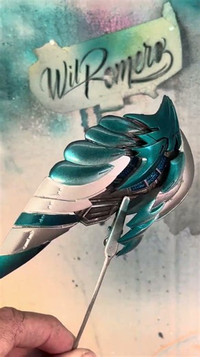 Testing a teal candy finish on the MGSD Wing Zero wings #gundam #gunpla #gundamwing