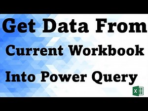 Get Data from Current Excel Workbook to Power Query | Power Query | Use of Power Query